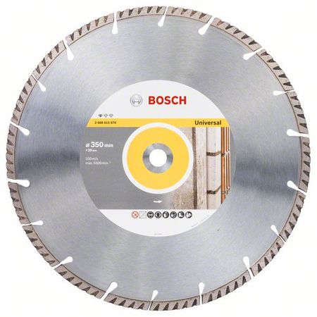 Диск алмазный 350х25,4 сегмент/турбо BOSCH Standard for Universal арм.бетон /2.608.615.071